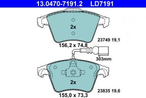 ATE 13.0470-7191.2 - Brzdové platničky -