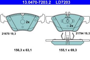 ATE 13.0470-7203.2 - Brzdové platničky -