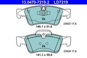 ATE 13.0470-7219.2 - Brzdové platničky -