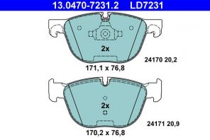 ATE 13.0470-7231.2 - Brzdové platničky -