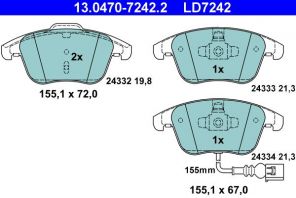 ATE 13.0470-7242.2 - Brzdové platničky -