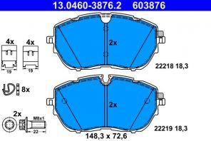 ATE 13.0460-3876.2 - Brzdové platničky -