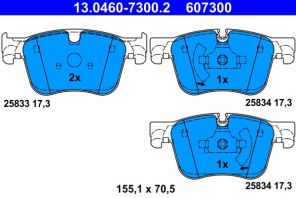 ATE 13.0460-7300.2 - Brzdové platničky -