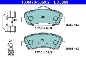 ATE 13.0470-3869.2 - Brzdové platničky -