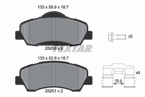 Textar 2525001 - Brzdové platničky -