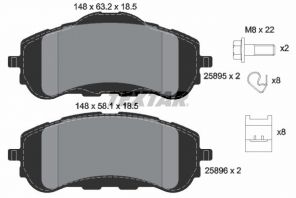 Textar 2589501 - Brzdové platničky -