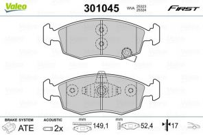 Valeo 301045 - Brzdové platničky -
