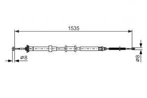 Bosch 1 987 482 394 - Brzdové lano -
