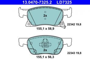 ATE 13.0470-7325.2 - Brzdové platničky -
