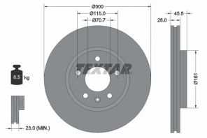 Textar 92205605 - Brzdový kotúč -