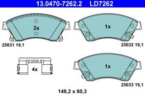ATE 13.0470-7262.2 - Brzdové platničky -