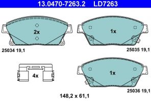ATE 13.0470-7263.2 - Brzdové platničky -