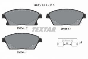 Textar 2503481 - Brzdové platničky -