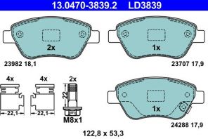 ATE 13.0470-3839.2 - Brzdové platničky -