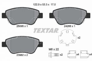 Textar 2509501 - Brzdové platničky -