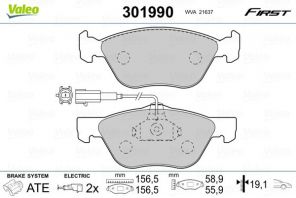 Valeo 301990 - Brzdové platničky -