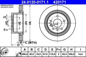 ATE 24.0120-0171.1 - Brzdový kotúč -