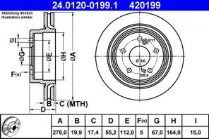 ATE 24.0120-0199.1 - Brzdový kotúč -