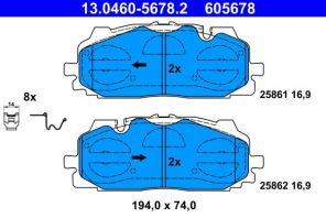 ATE 13.0460-5678.2 - Brzdové platničky -