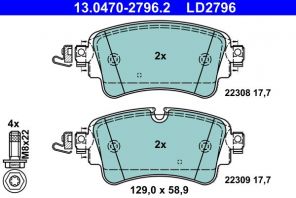 ATE 13.0470-2796.2 - Brzdové platničky -