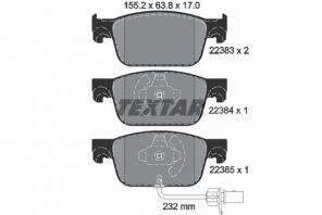 Textar 2238301 - Brzdové platničky -