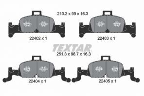Textar 2240201 - Brzdové platničky -