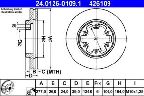 ATE 24.0126-0109.1 - Brzdový kotúč -