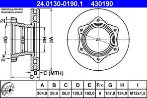 ATE 24.0130-0190.1 - Brzdový kotúč -