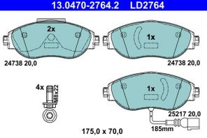ATE 13.0470-2764.2 - Brzdové platničky -