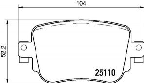 Brembo P 85 135 - Brzdové platničky -