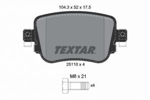 Textar 2511001 - Brzdové platničky -