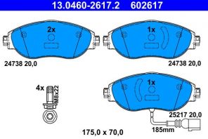 ATE 13.0460-2617.2 - Brzdové platničky -