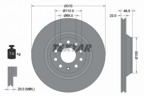 Textar 92140703 - Brzdový kotúč -