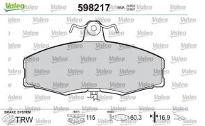Valeo 598217 - Brzdové platničky -