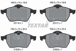 Textar 2311602 - Brzdové platničky -
