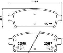 Brembo P 59 080 - Brzdové platničky -