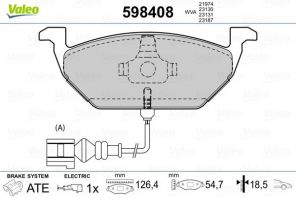 Valeo 598408 - Brzdové platničky -