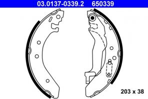 ATE 03.0137-0339.2 - Brzdové čeľuste -