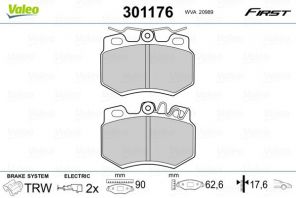 Valeo 301176 - Brzdové platničky -