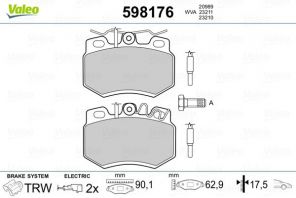 Valeo 598176 - Brzdové platničky -