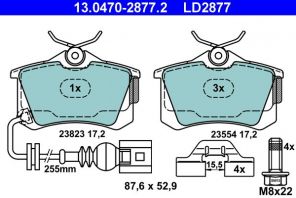 ATE 13.0470-2877.2 - Brzdové platničky -