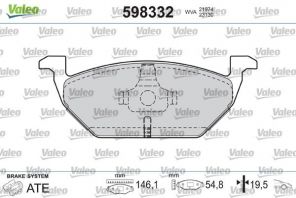 Valeo 598332 - Brzdové platničky -