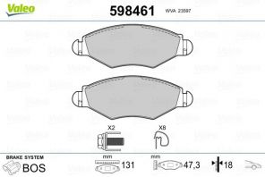 Valeo 598461 - Brzdové platničky -