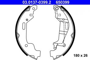 ATE 03.0137-0399.2 - Brzdové čeľuste -