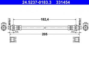 ATE 24.5237-0183.3 - Brzdová hadica -
