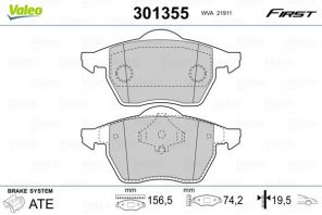 Valeo 301355 - Brzdové platničky -