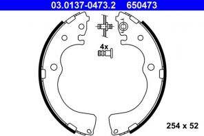 ATE 03.0137-0473.2 - Brzdové čeľuste -