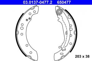 ATE 03.0137-0477.2 - Brzdové čeľuste -