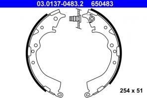 ATE 03.0137-0483.2 - Brzdové čeľuste -