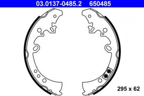 ATE 03.0137-0485.2 - Brzdové čeľuste -